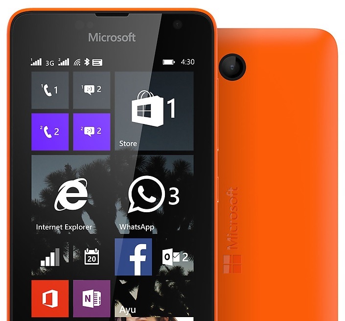 Microsoft Lumia 430 Front and Camera