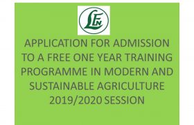 free Leventis Foundation agricultural training 2019/2020 admission